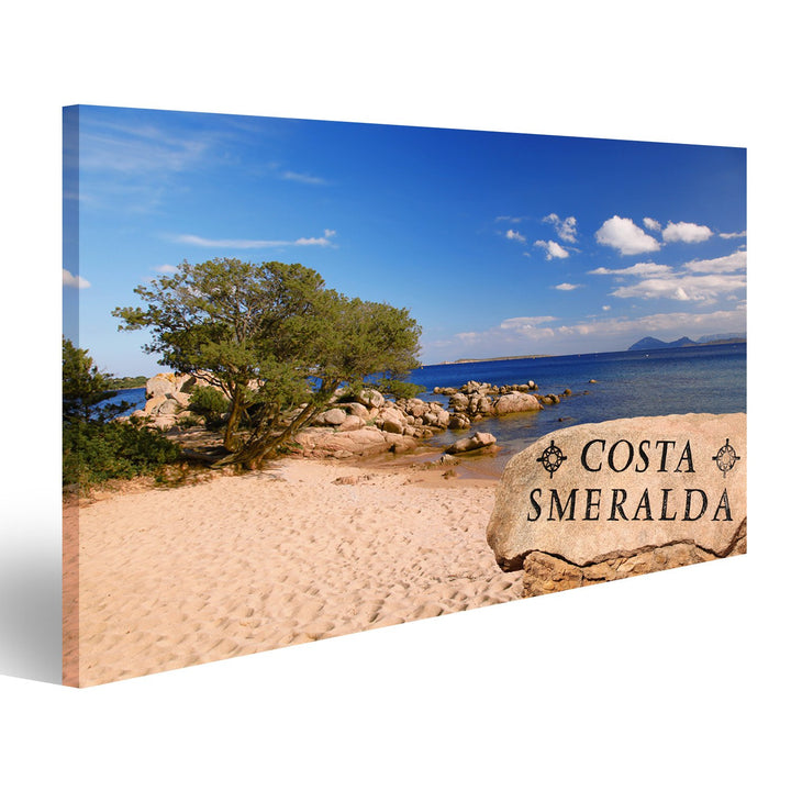 islandburner Bild Bilder auf Leinwand Sardinien-Küste mit berühmtem Teil von Costa Smeralda mit erst
