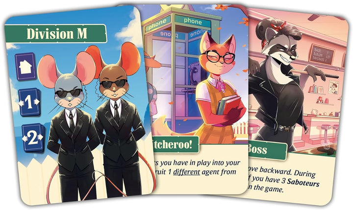 Agent Avenue Bundle Base Game and Division M Expansion (English Version) - Strategy Card Game, 2-4 P