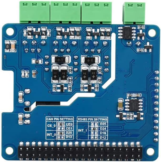 Isolated RS485 CAN HAT (B) for Raspberry Pi Series, SPI Communication, 2-Ch RS485 and 1-Ch CAN, Conv