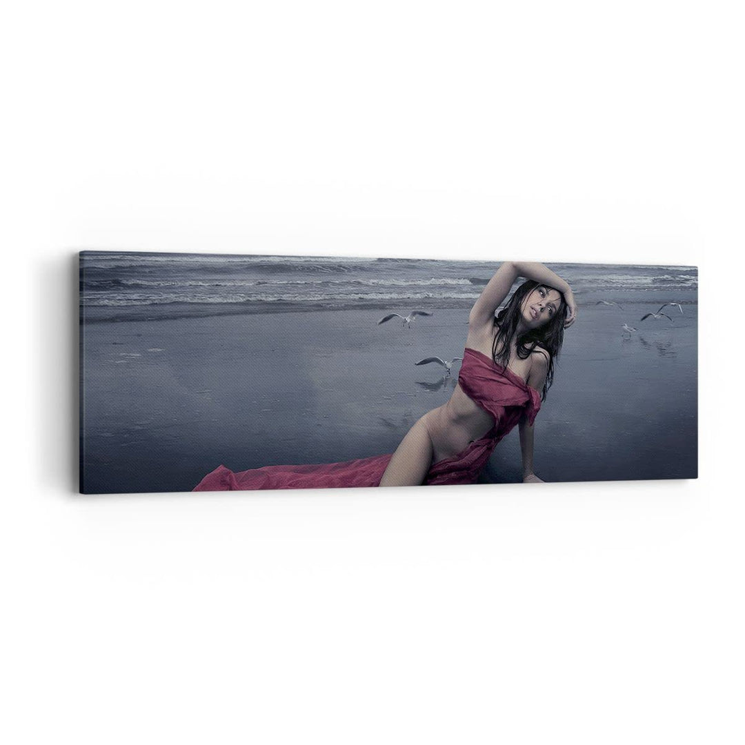 Panorama Bilder auf Leinwand Modell Möwe Vogel Natur Leinwandbild 90x30cm Wandbilder Dekoration Wohn