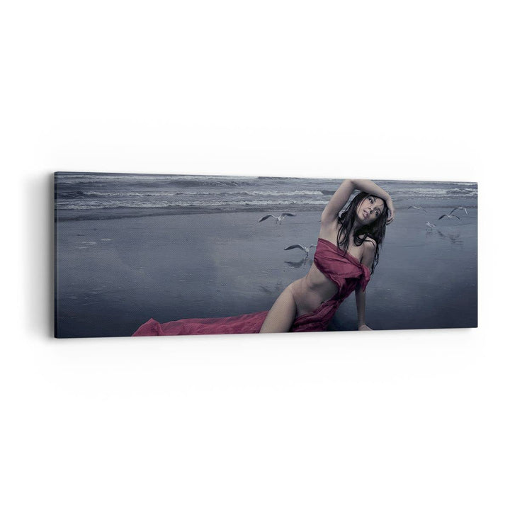 Panorama Bilder auf Leinwand Modell Möwe Vogel Natur Leinwandbild 90x30cm Wandbilder Dekoration Wohn