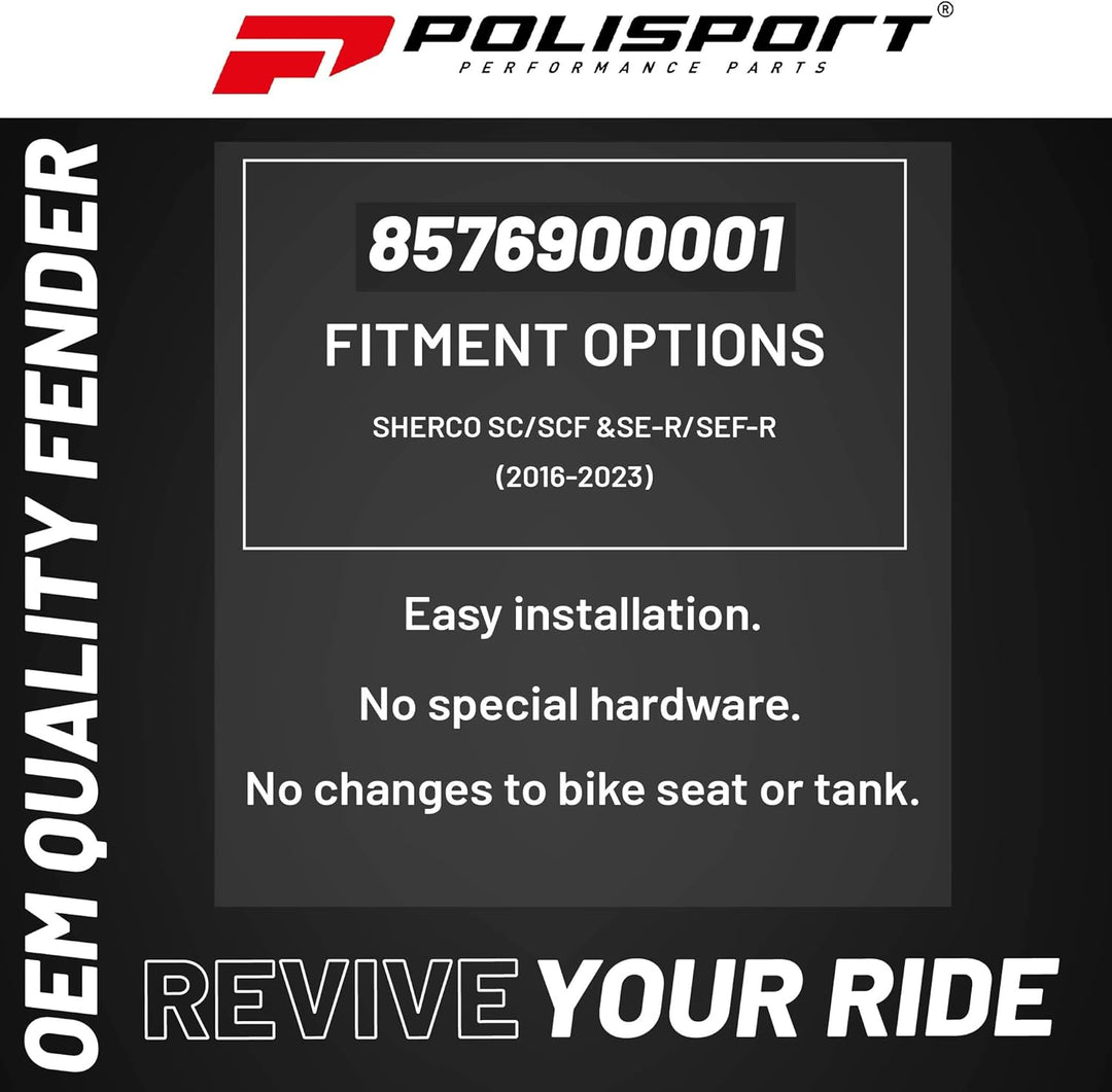 POLISPORT 8576900001 - Originaler Nachbau des Frontfenders aus strapazierfähigem und widerstandsfähi