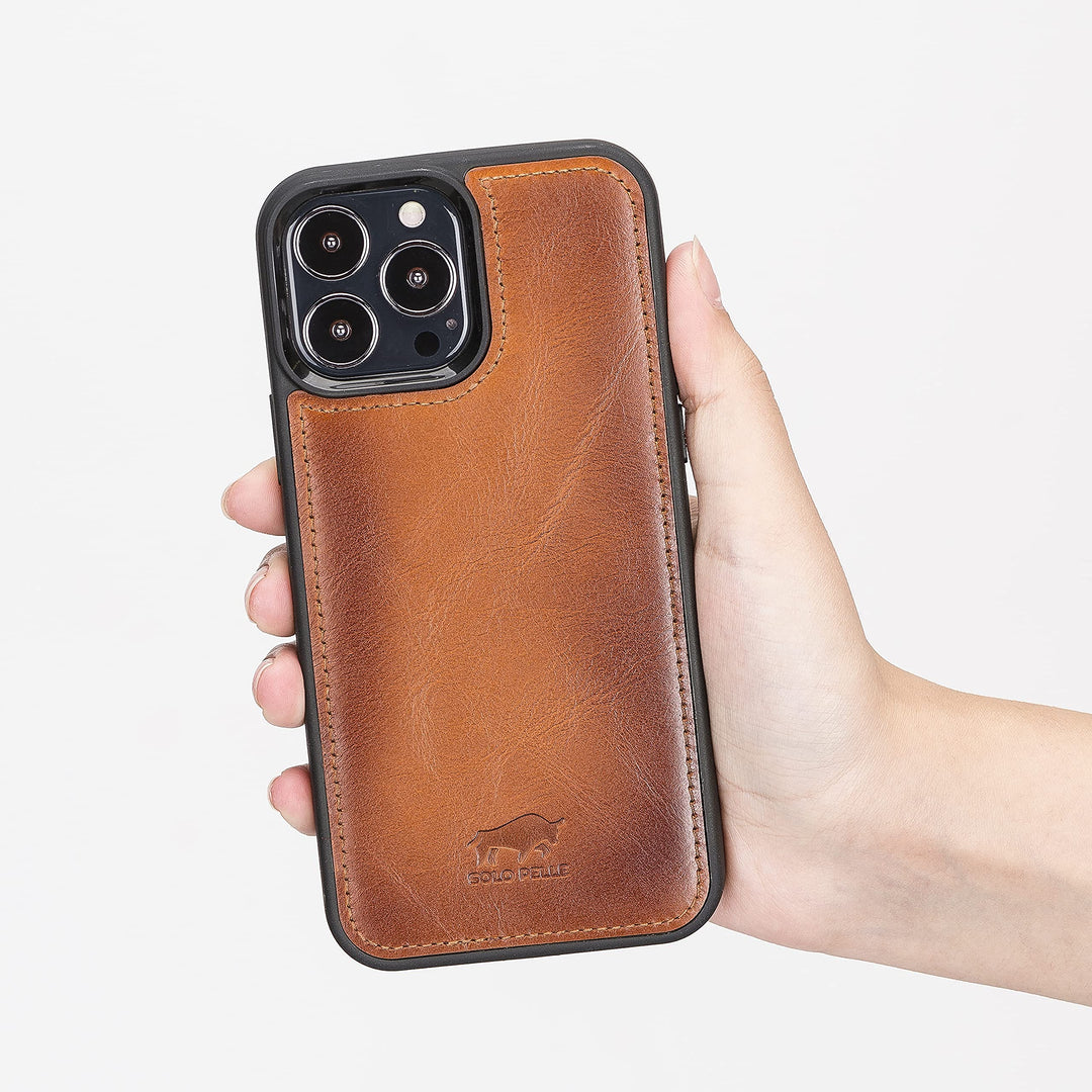 Solo Pelle Lederhülle für das iPhone 13 Pro Max in 6.7 Zoll Stanford Case Leder Hülle Ledertasche Ba