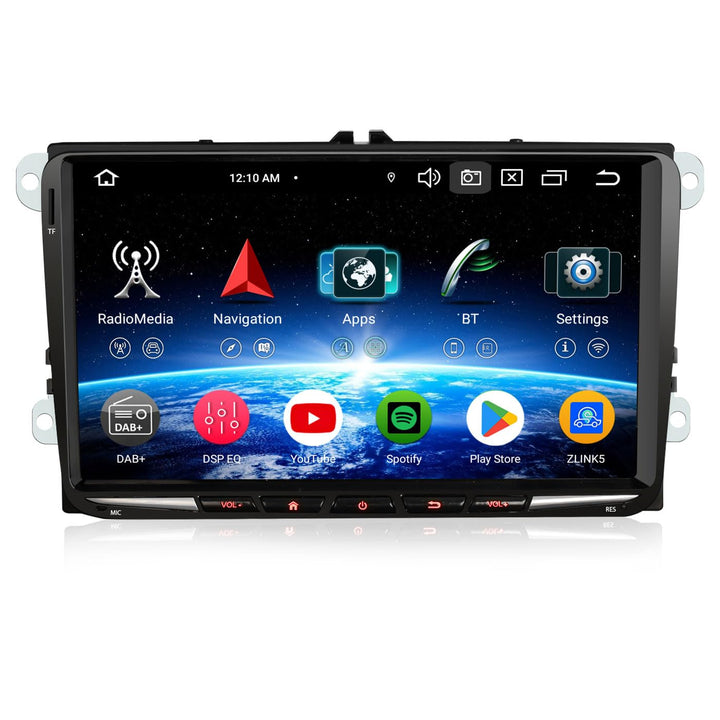 Erisin Android 14 Autoradio mit navi für VW Polo 6R Passat B6 B7 Golf 5/6 Touran T5 Tiguan Seat Skod