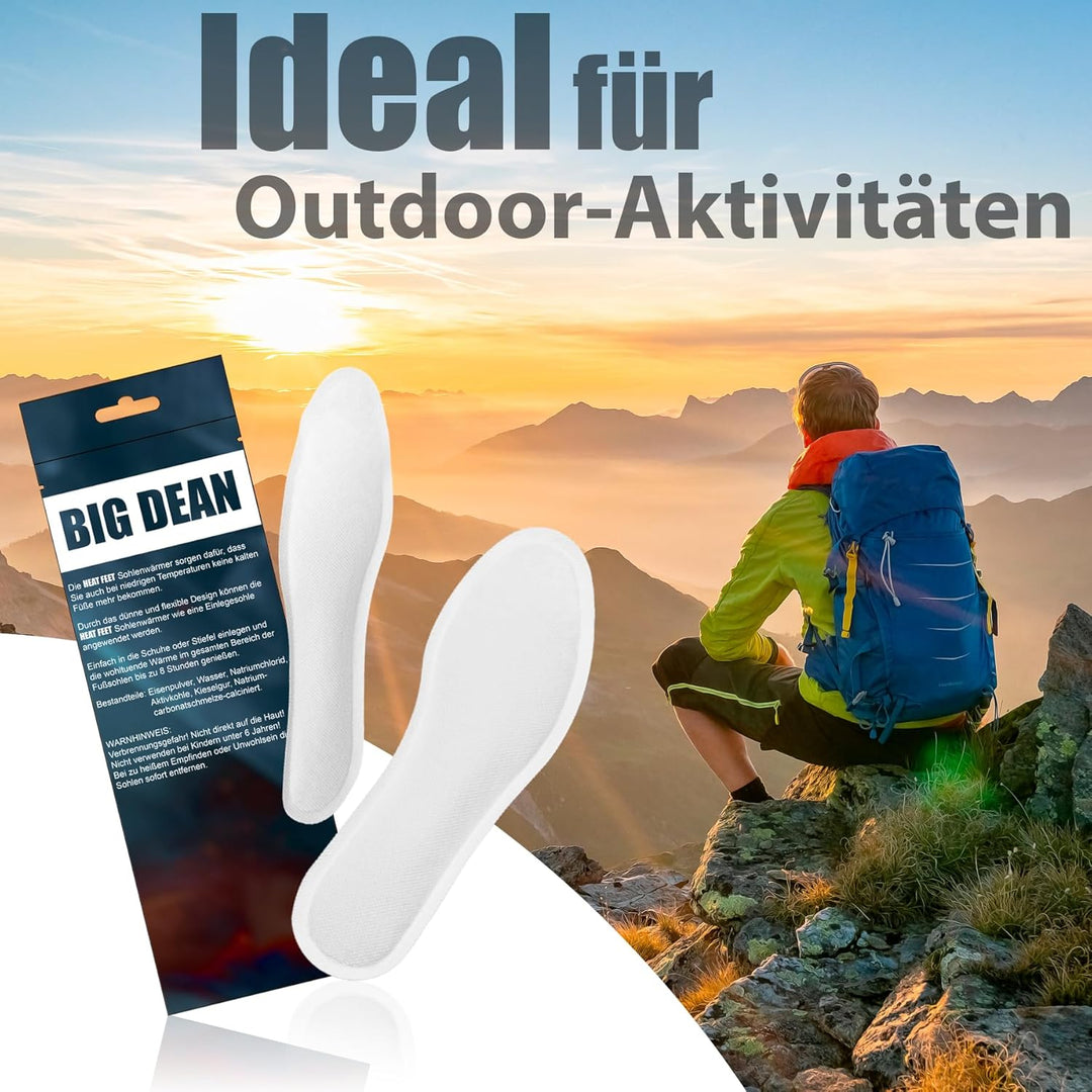 BigDean Fusswärmer – Sohlenwärmer 8h Wärme 10/20/25 Paar - Grösse 36-46 10 Paar 41,5 - 43,5, 10 Paar