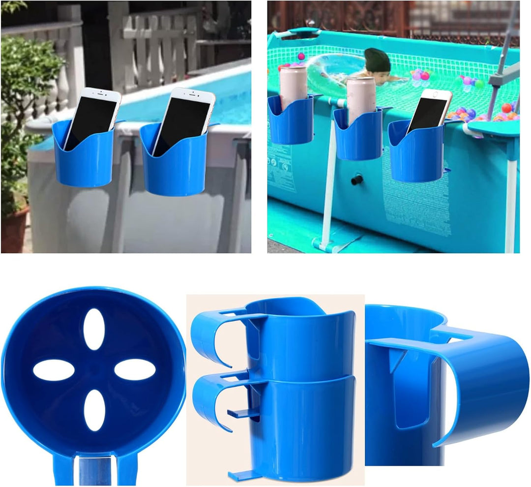 6 Stück Pool Getränkehalter,Poolrand Getränkehalter Pool Becherhalter Multifunktionaler Poolside Cup