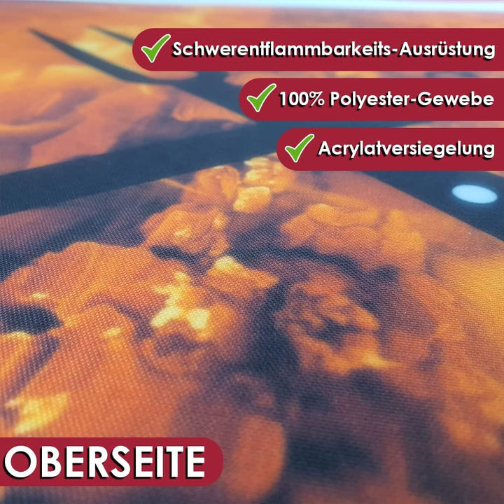 Grillmatte Grillunterlage Bodenschutz Barbecue-Matte Höllenfeuer Devil 75 x 120 cm Muster wählbar An