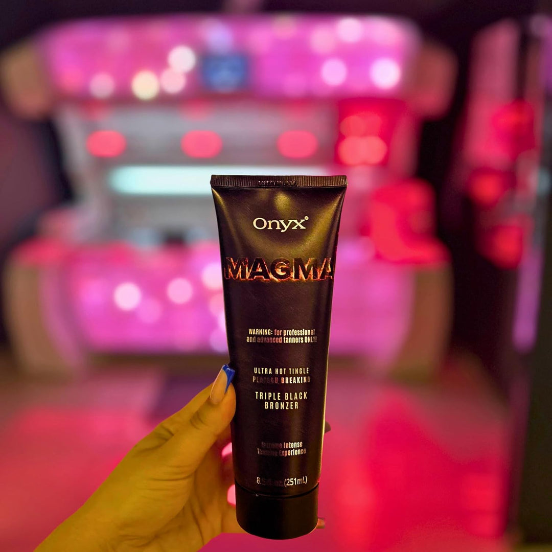 Onyx Magma Solarium Creme mit Bräunungsbeschleuniger und Tingle Effekt - Ultra Hot Triple Black Bron