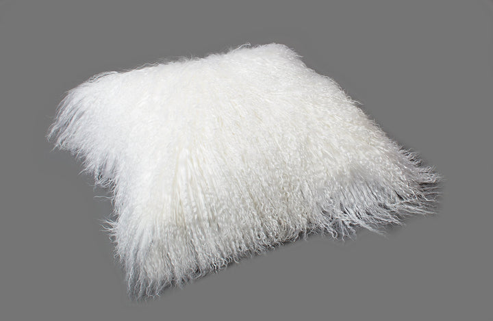Reissner Lammfelle Tibet Lammfell Kissenbezug langflorig 40x40cm JAY02 Farbe weiss-weiss Jay02 Weiss