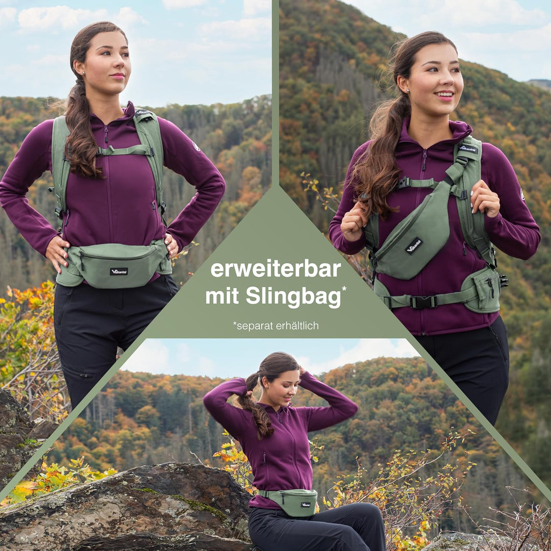Valkental - Innovativer Rucksack mit perfekter Aufteilung (22L) Erweiterbares Volumen (Kein Schwitze