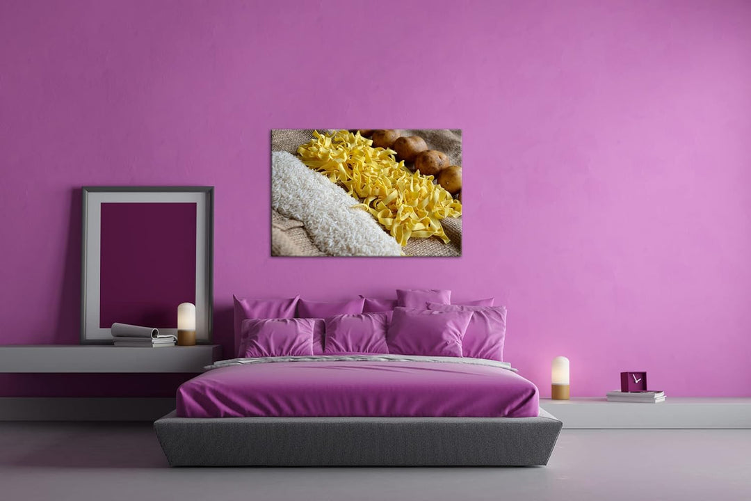 deyoli viele gesunde Lebensmittel im Format: 80x60 als Leinwandbild, Motiv fertig gerahmt auf Echtho