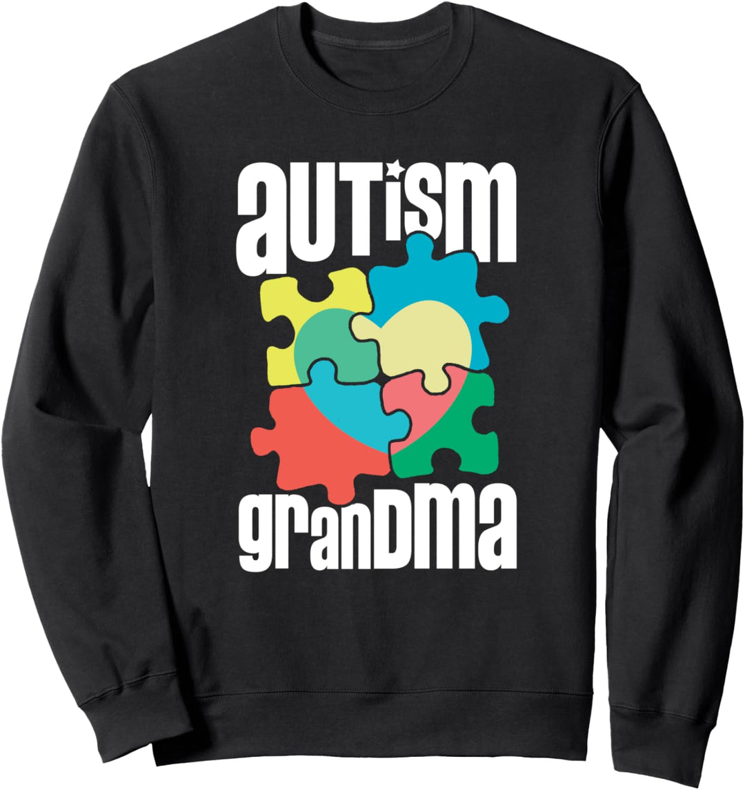 Autism Presents Grandma Family Supports Autistic Awareness Sweatshirt