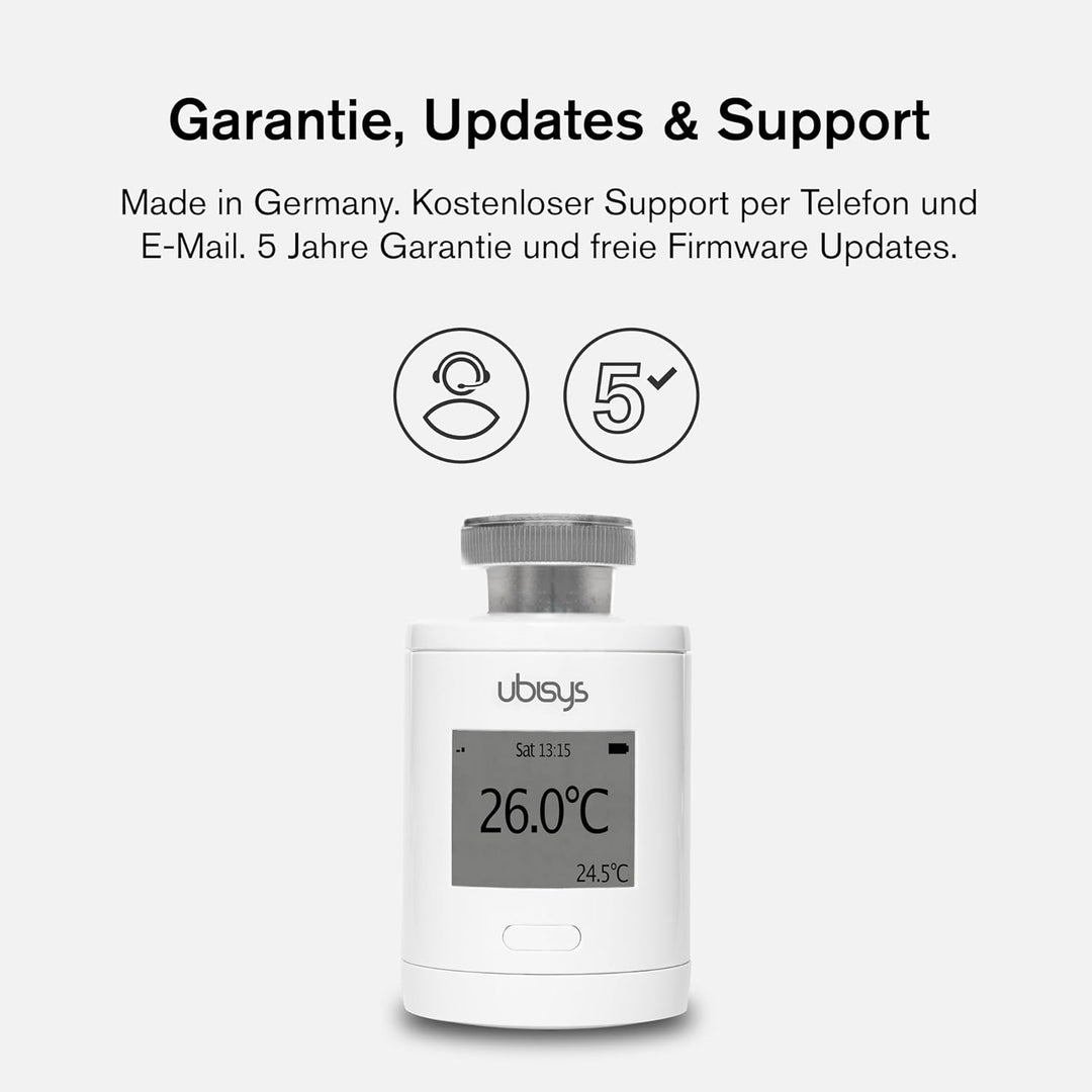 ubisys Zigbee Heizkörper-Thermostat H1 für mehr Komfort und Kosteneinsparung