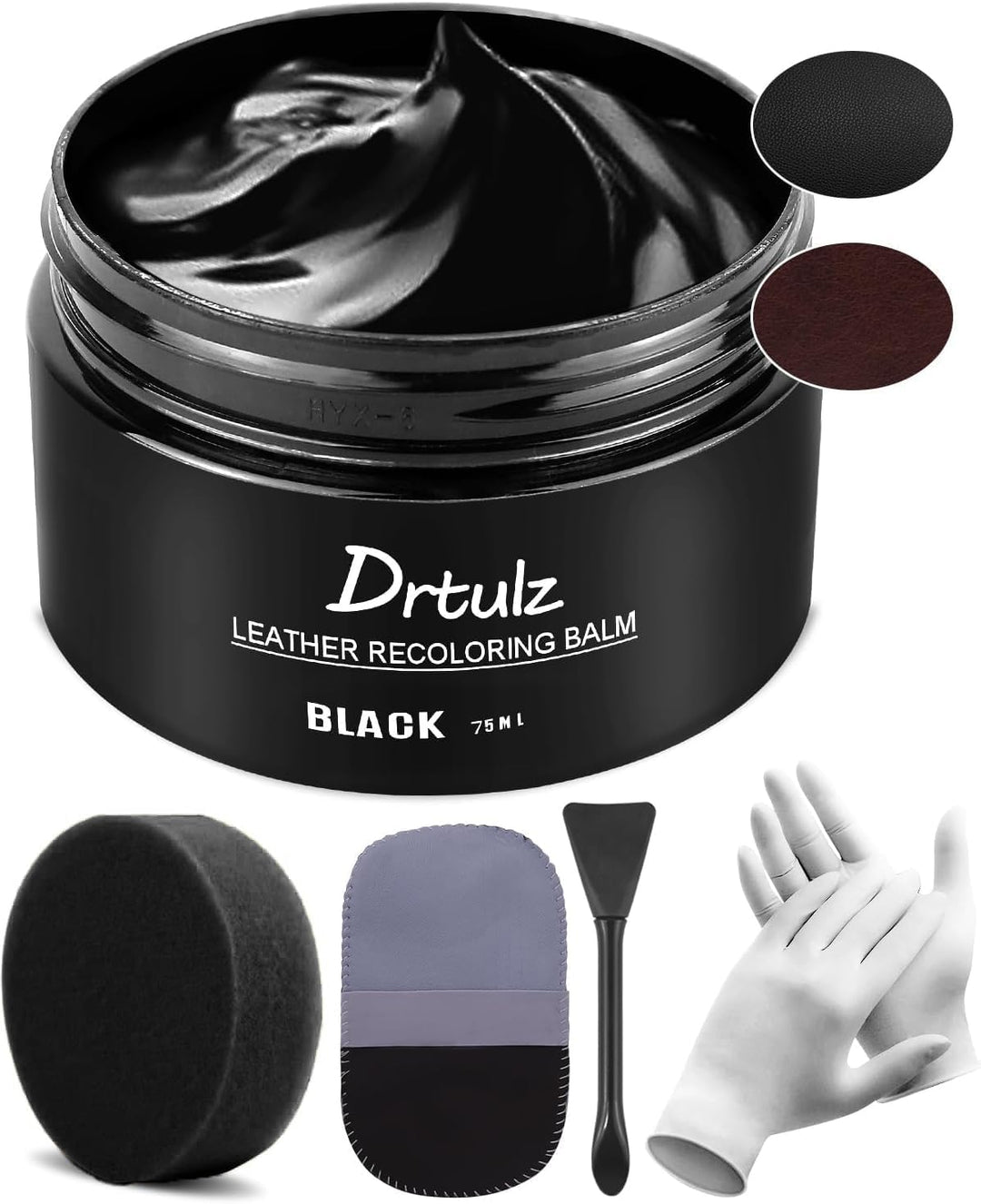 drtulz Leder Reparatur Set Schwarz, Lederpflege Für Ledercouch, Für Vinyl Möbel, Sofa, Autositze, Sc