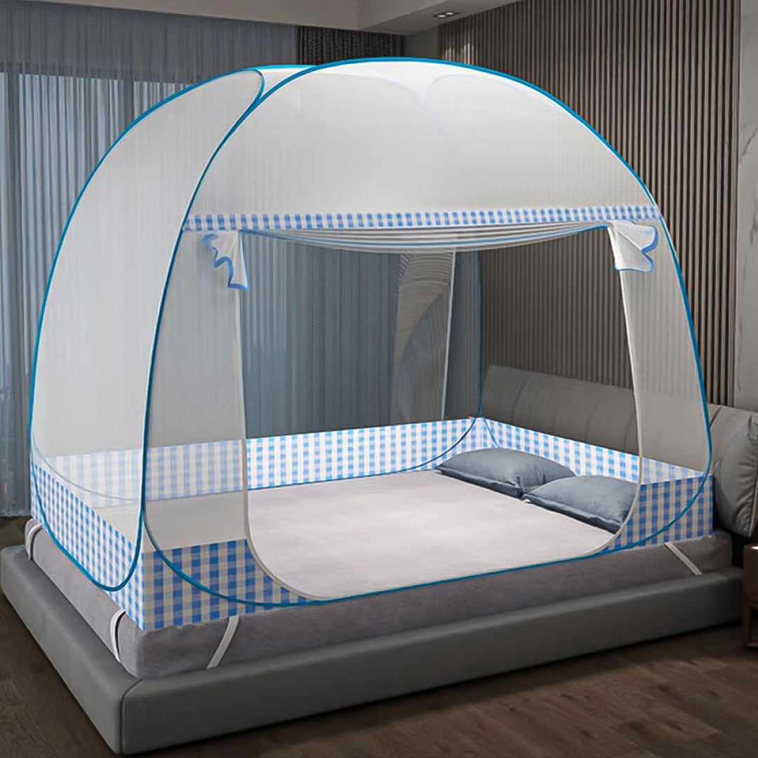 Moskitonetz und Bett, Faltbares Bett, Tragbares Bett für Schlafzimmer, Outdoor, Camping und Picknick