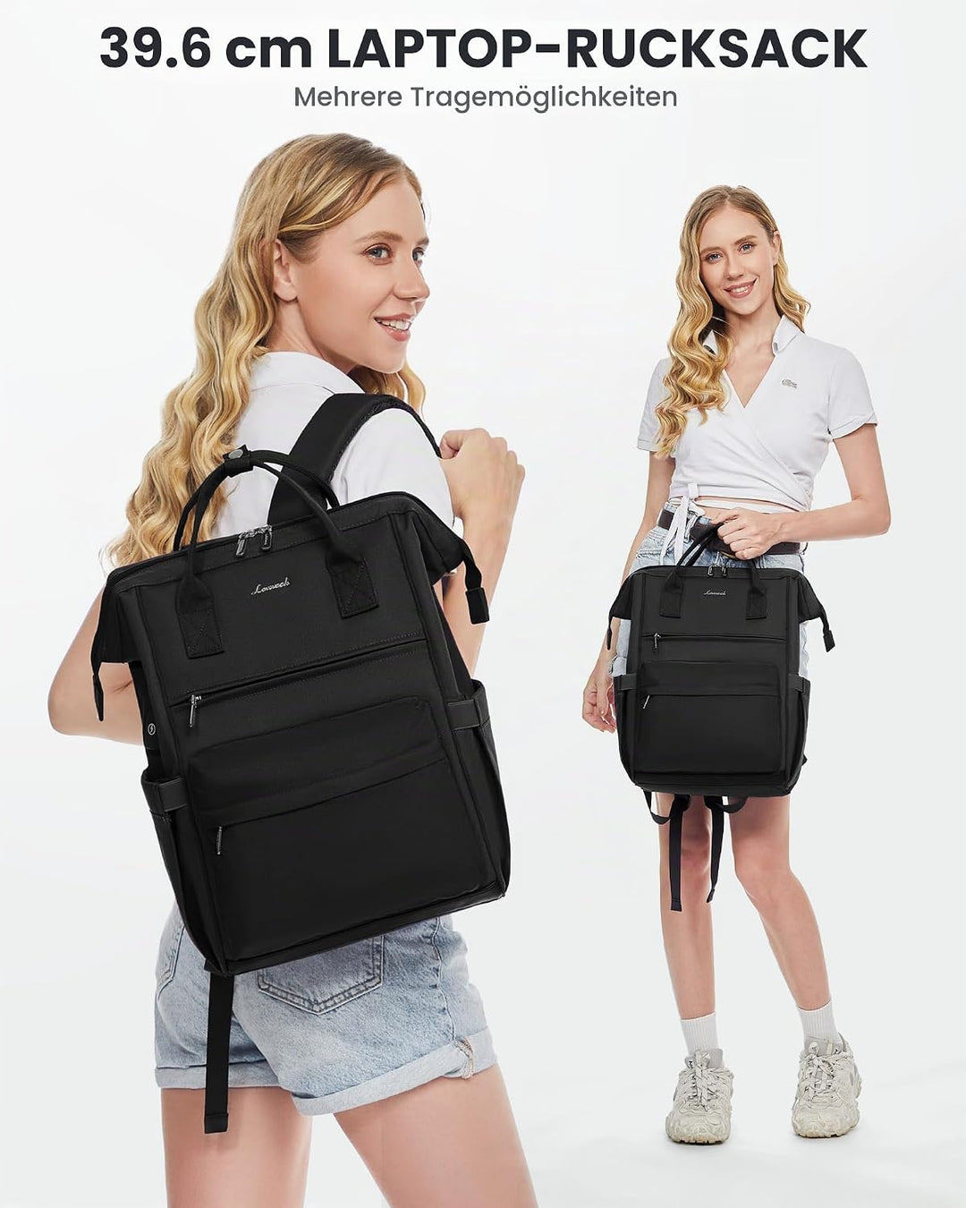 LOVEVOOK Schulrucksack Teenager Mädchen, 17,3 Zoll Laptop Schultasche Arbeitstasche Herren Damen, Wa