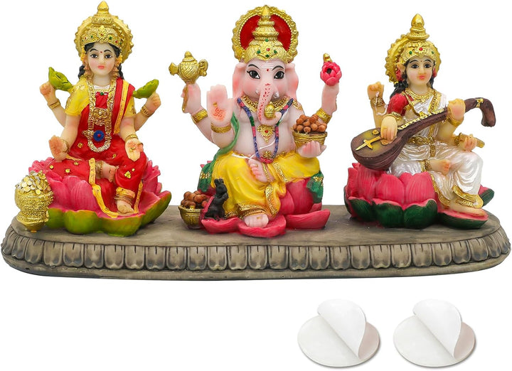 Indien Laxmi Ganesh Saraswati Statue – 9,9 cm H indischer Gott Lakshmi Ganesha Saraswati Idol Figur