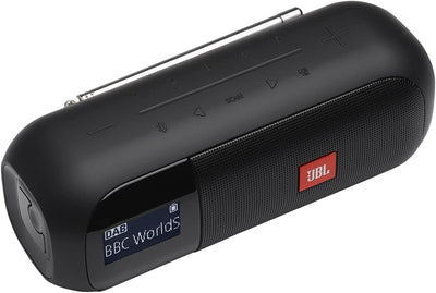 JBL Tuner 2 Radiorekorder in Schwarz – Tragbarer Bluetooth Lautsprecher mit MP3, DAB+ & UKW Radio –