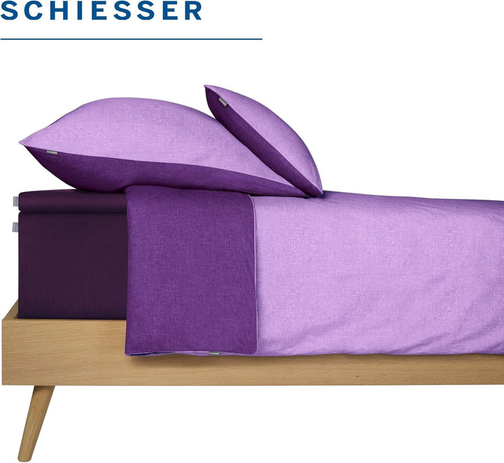 Schiesser Premium Spannbettlaken Flexi | 95|5 Wohlfühlformel | aus nachhaltiger Produktion | für Mat