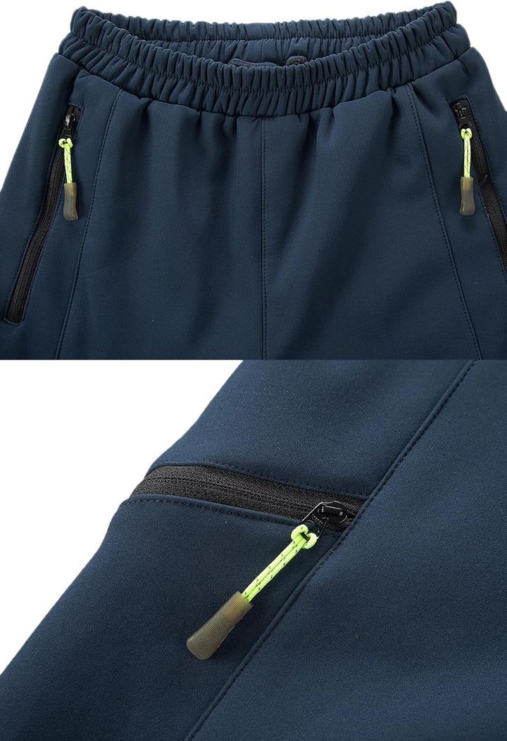 CAMLAKEE Trekkinghose Kinder Thermohose Jungen Wanderhose Mädchen Hose Gefüttert 164-170 Navy, 164-1