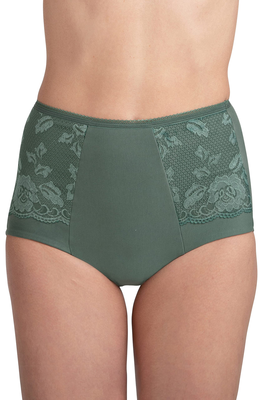 Miss Mary of Sweden Damen Lovely Lace Miederhose Nahtlos 38 Grün, 38 Grün