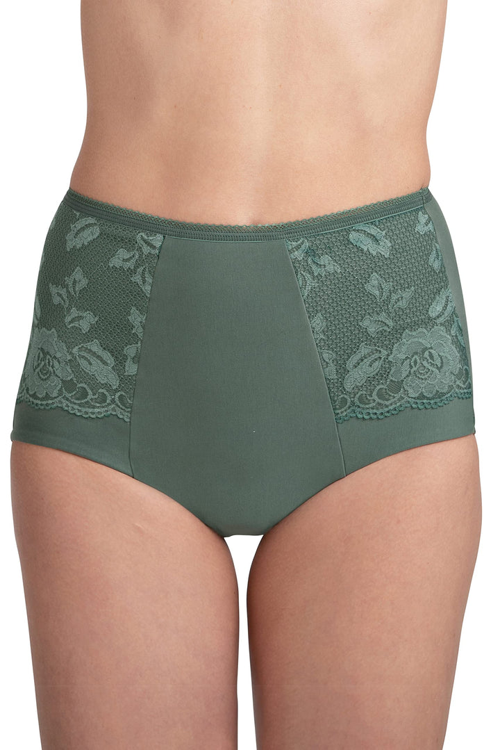 Miss Mary of Sweden Damen Lovely Lace Miederhose Nahtlos 38 Grün, 38 Grün