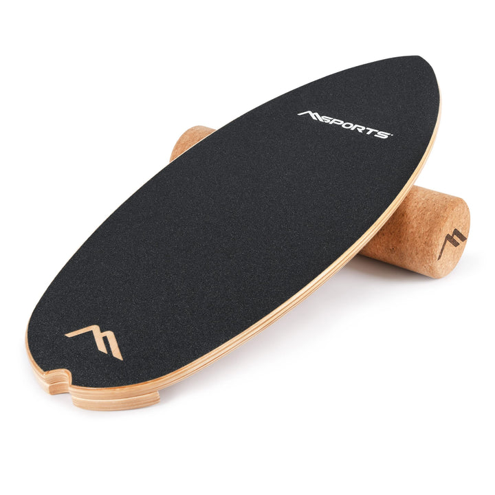 Surf Balance Board aus Holz/Balance Skateboard inkl. Rolle | Balance Board & Indoor Surfboard Trickb