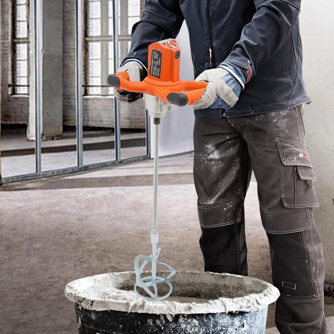 Farb-Mörtelrührer Betonrührer 2100W Betonmischer 6-Gang variabler rührgerät mörtel 0-980rpm,Rührwerk