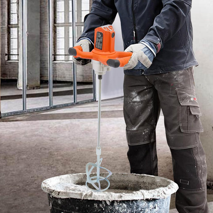 Farb-Mörtelrührer Betonrührer 2100W Betonmischer 6-Gang variabler rührgerät mörtel 0-980rpm,Rührwerk