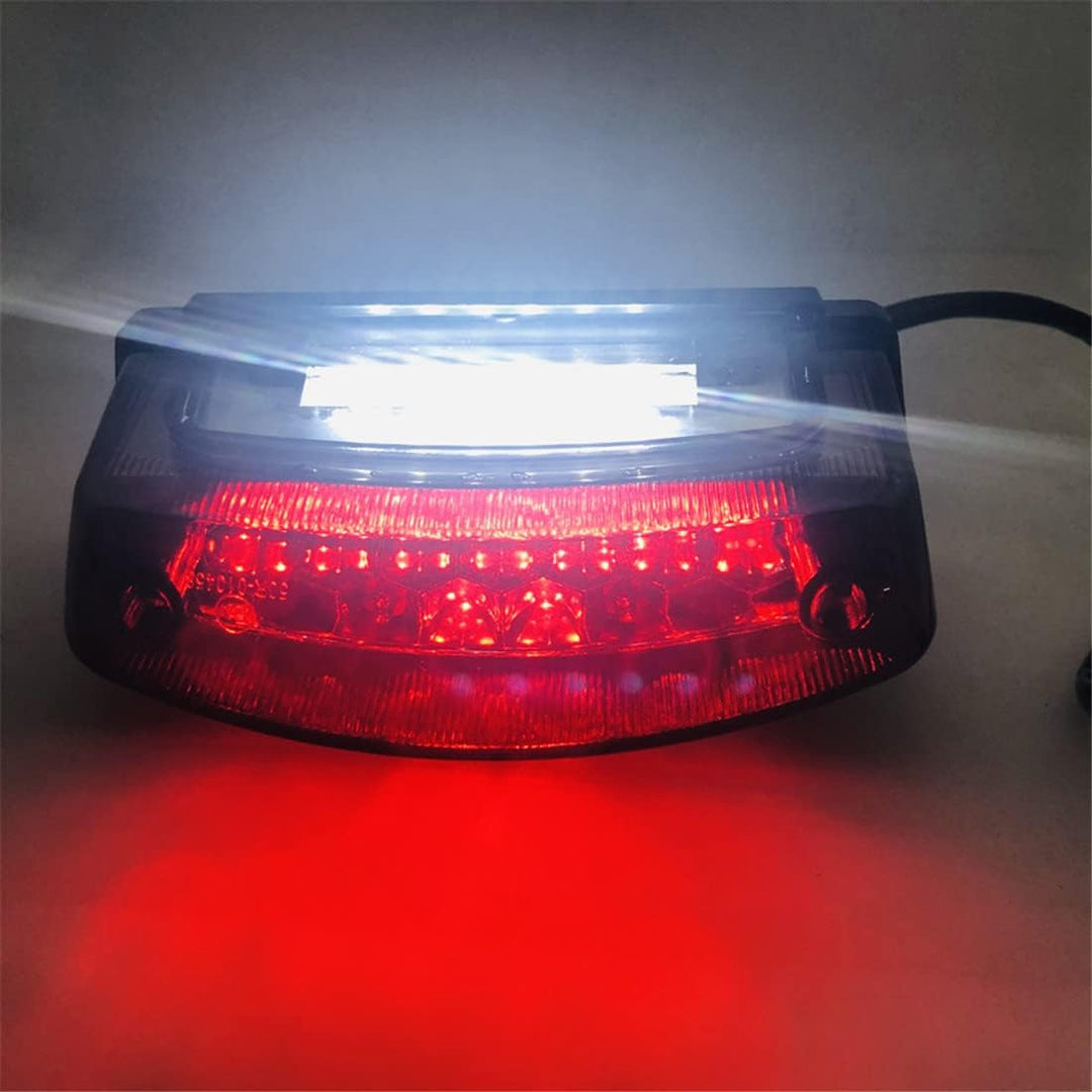 1 STÜCK Rauchlinse Universal Motorrad Bremse Hinten Licht 21 LED Motorrad Nummernschild Rücklicht Fü
