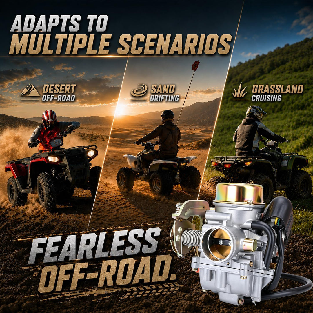 JFG RACING CVK32MM CVK 32 mm Vergaser – Universal Power Jet Vergaser für Motorräder, ATV, UTV Scoote