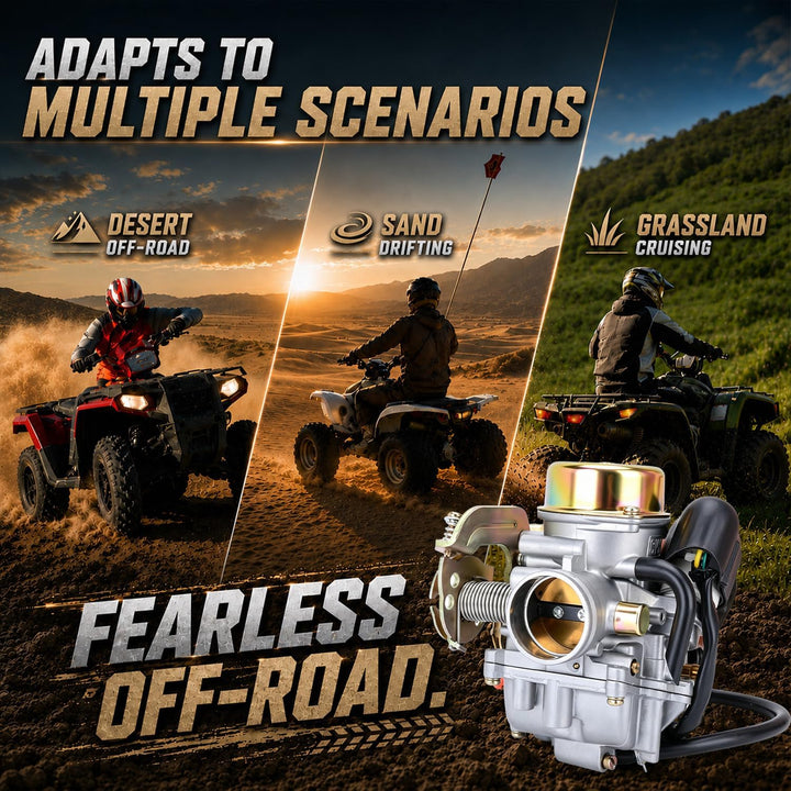 JFG RACING CVK32MM CVK 32 mm Vergaser – Universal Power Jet Vergaser für Motorräder, ATV, UTV Scoote