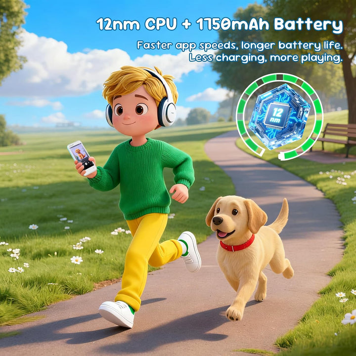 MP3-Player für Kinder, Elternkontrolle, 16 GB, Unterstützt Spotify und Audible, Bluetooth und WiFi (