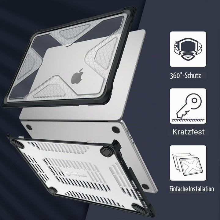Fintie Hülle Kompatibel mit MacBook Air 15 M2 Chip (2023 Freisetzung) A2941, Ganzkörper-Rugged Hybri