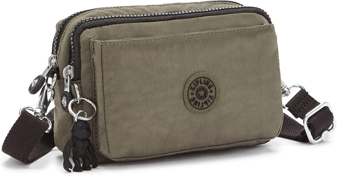Kipling ABANU Multi Kleine Umhängetasche, die in eine Hüfttasche umgewandelt Werden kann S Grünmoos,