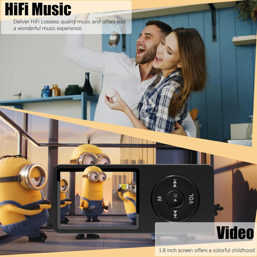 MP3-Player mit Bluetooth und Lautsprecher, 32 GB MP3-Musik-Player, Speichererweiterung bis zu 128 GB