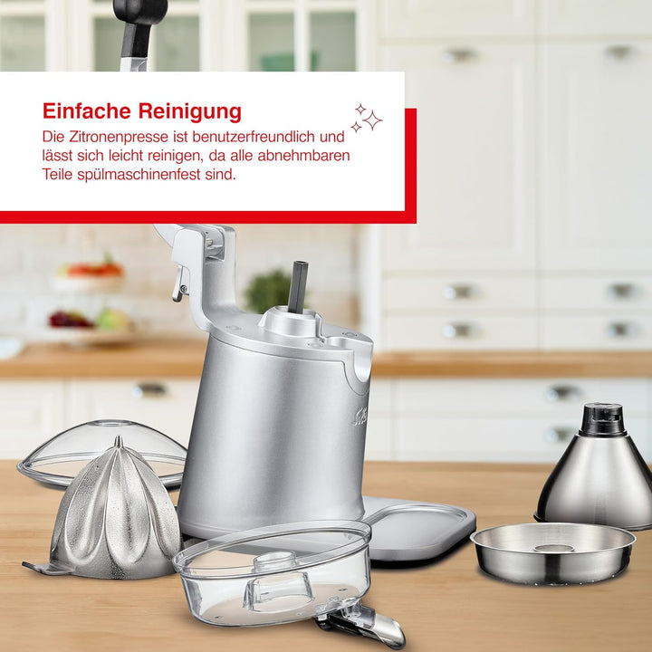 Solis Citrus Press Station 8454 Zitruspresse - Elektrischer Edelstahl Entsafter - Automatische Saftp