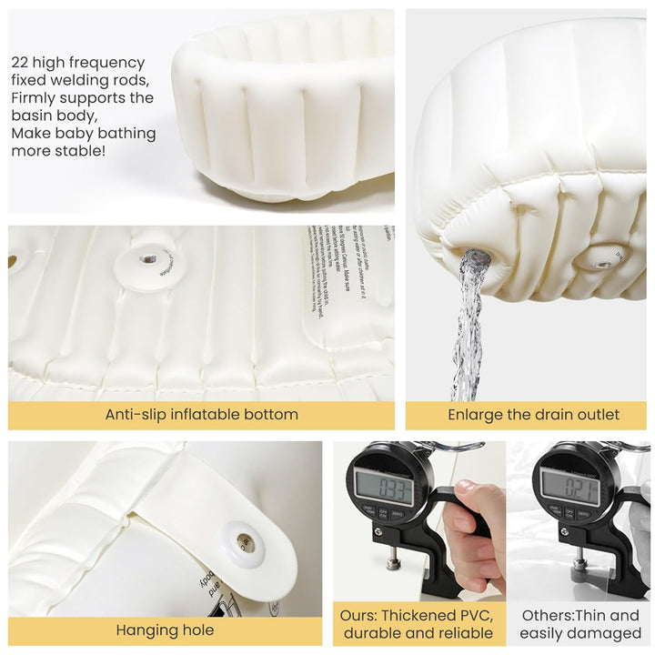 Baby aufblasbare Badewanne, Kleinkind Bad faltbare Baby-Badewanne Reise Unterstützung 0-12 Monate fü