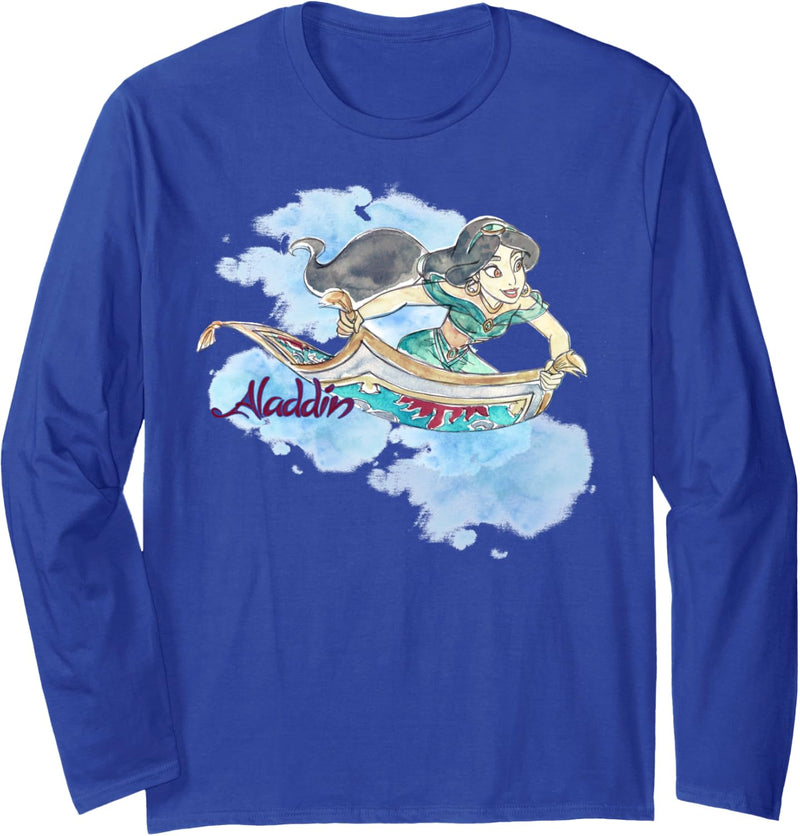 Disney Aladdin Jasmine Magic Ride Watercolor Langarmshirt