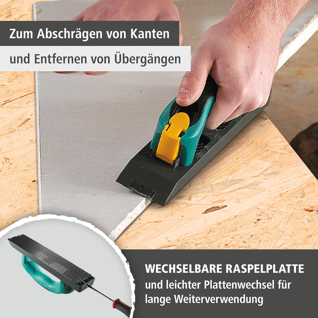wolfcraft Kantenhobel I 4026000 I Zum Abschrägen von Kanten und Hobeln von Übergängen