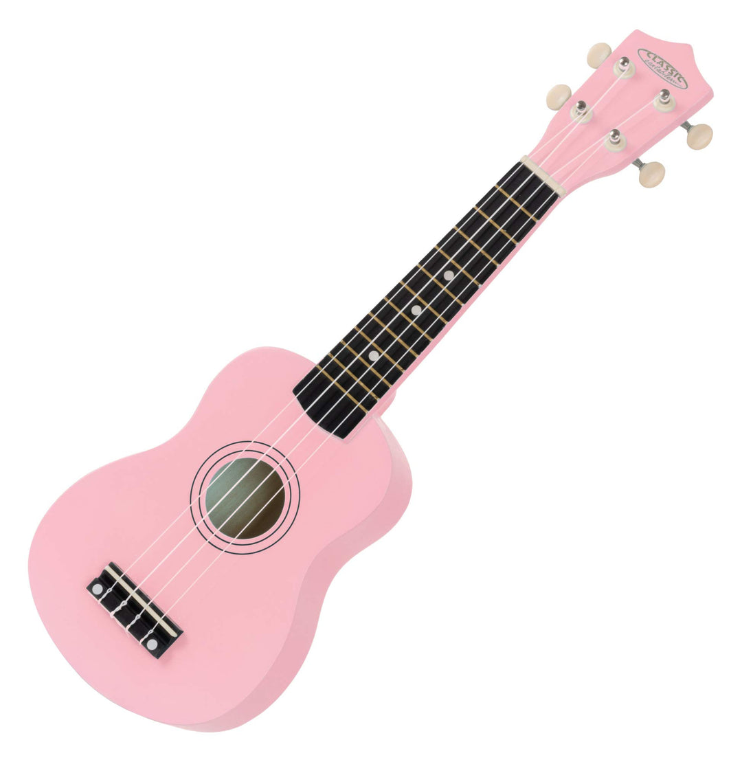 Classic Cantabile US-50 PK Sopranukulele - Ukulele mit 12 Bünden - leichtgängige Gitarrenmechanik -