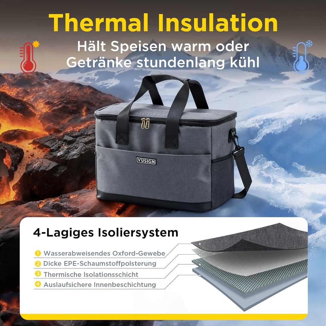 Kühltasche 30L Grau, Grau