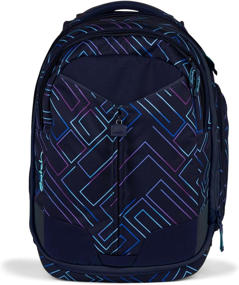 satch Match Schulrucksack Set 3tlg. inkl. Schlamperbox und Sportbeutel Purple Laser, Purple Laser