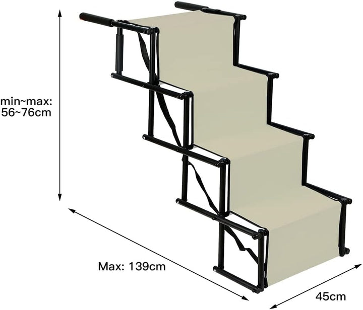 Hundetreppe für Grosse und Kleine Hunde, Hochwertiger Hunderampe Auto, Hunderampe Auto Klappbar für