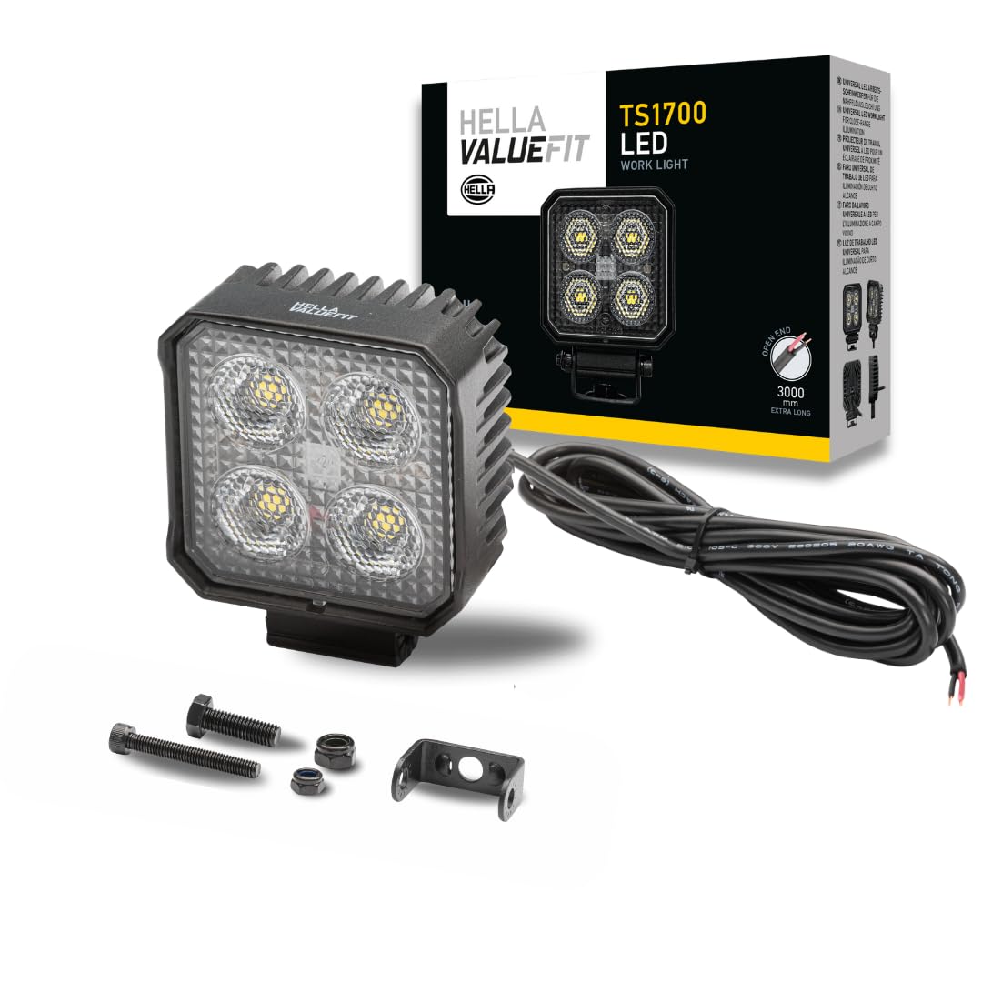 HELLA - LED-Arbeitsscheinwerfer - Valuefit TS1700 - 12/24V - 1700lm - geschraubt/Anbau - schwenkbare