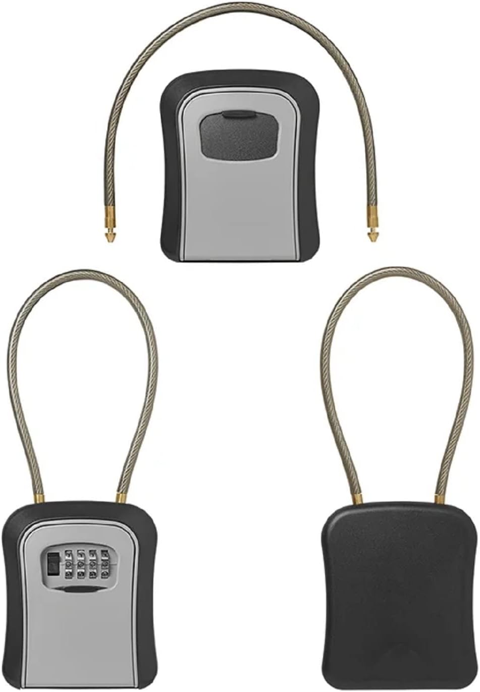 ProPlus Schlüsselkasten Schlüsseltresor aussen Schlüsselsafe Zahlenschloss mit Stahldraht, 11,5 x 9,