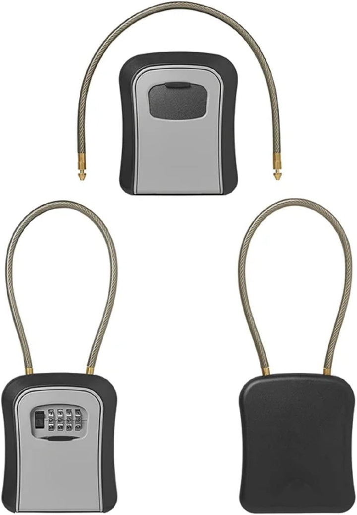 ProPlus Schlüsselkasten Schlüsseltresor aussen Schlüsselsafe Zahlenschloss mit Stahldraht, 11,5 x 9,