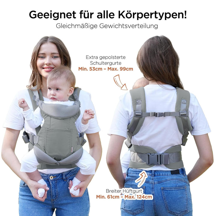 GAGAKU Babytrage für Babys Kleinkinder 4-36 Monate, Einfach zu Tragen Gesicht in Gesicht nach Vorne