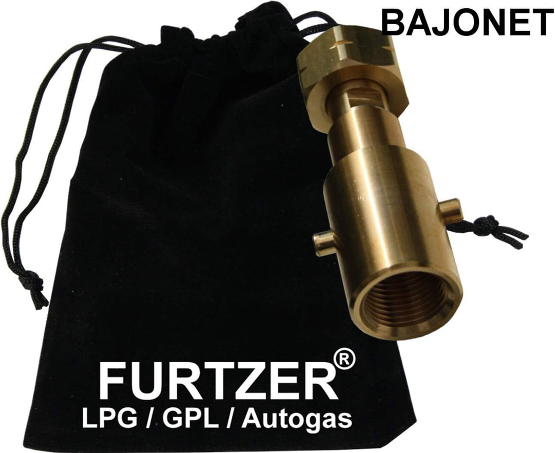 Furtzer LPG GPL Autogas Tankadapter Acme/Dish/EURONOZZLE/BAJONETT Gasflaschen Propangas lang Adapter