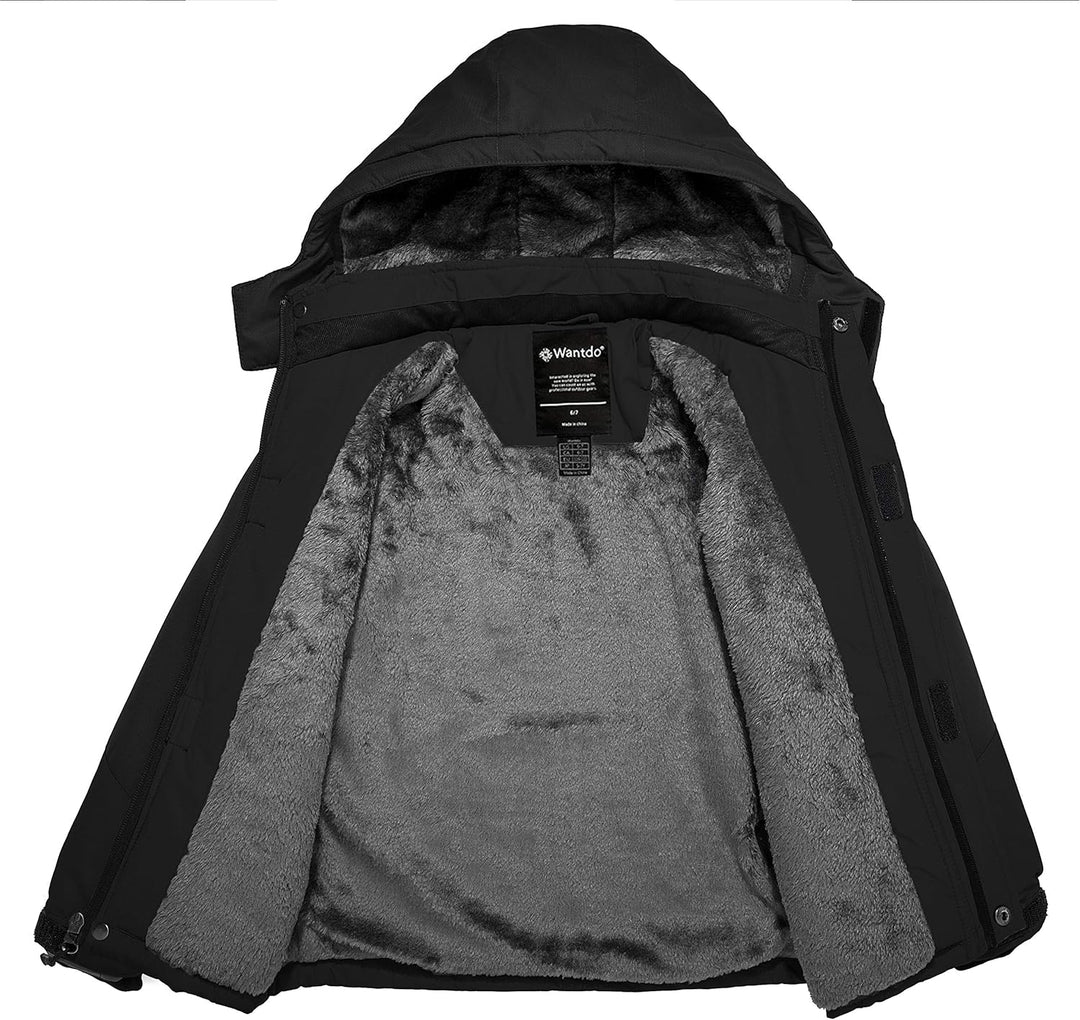 Wantdo Jungen Berg Ski Jacke Warmer Winter Fleece Mäntel Wasserdichter Atmungsaktive Jacke Outdoor K